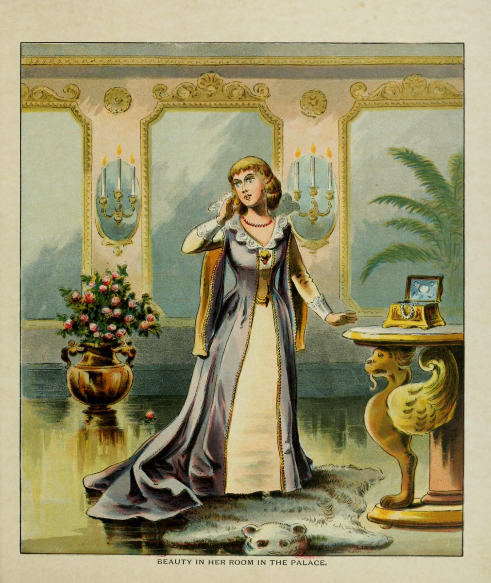 Beauty and the Beast by Charles Perrault (1891) | Artist unknown