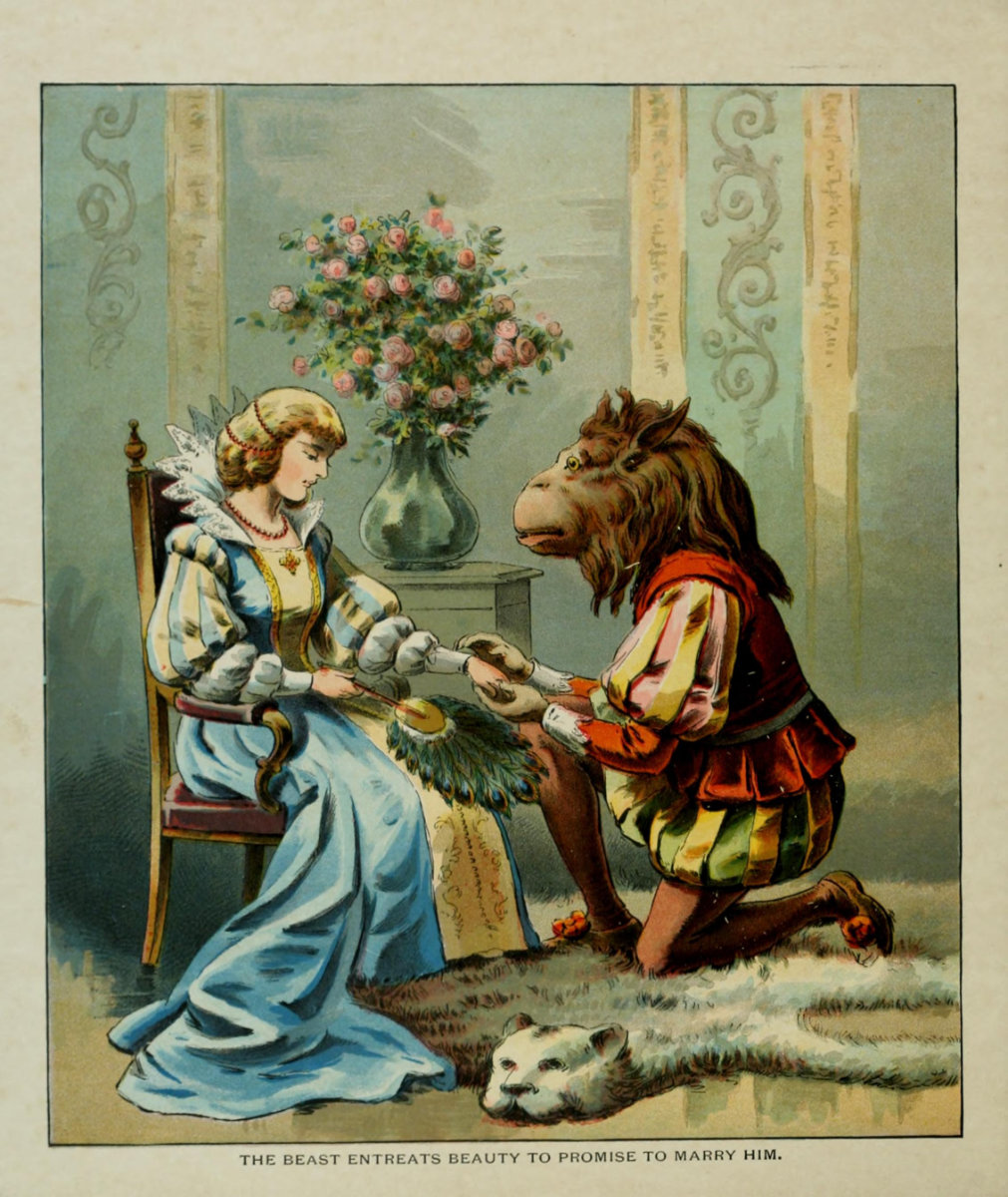 Beauty and the Beast by Charles Perrault (1891) | Artist unknown