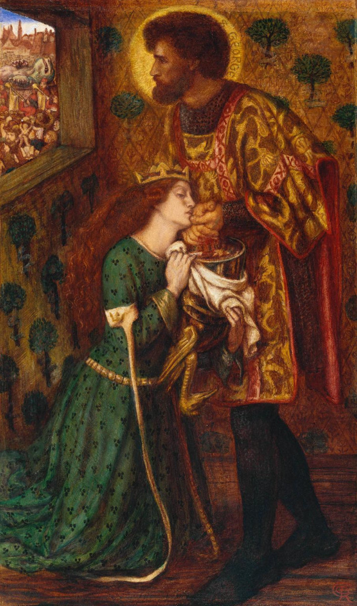 Saint George and Princess Sabra (1862) | Dante Gabriel Rossetti