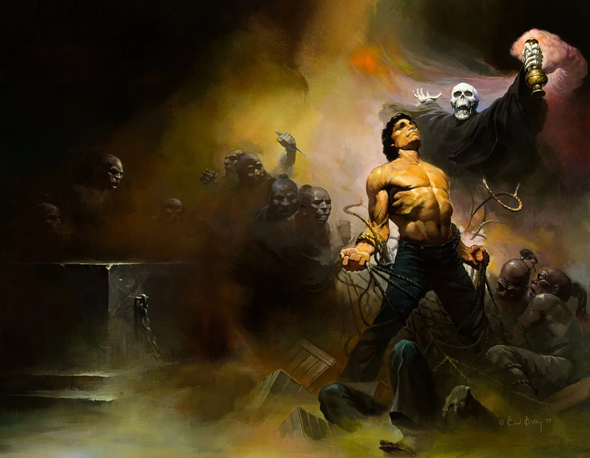 Fold-out poster included with Skull-Face (Berkley Medallion, 1978) | Ken Kelly