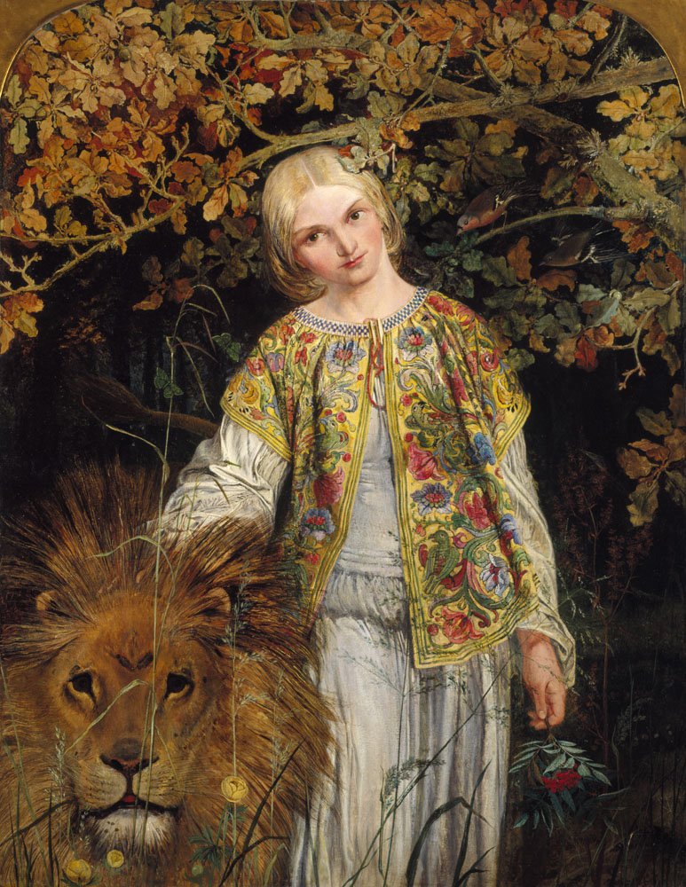 Una and the Lion (1860) | William Bell Scott