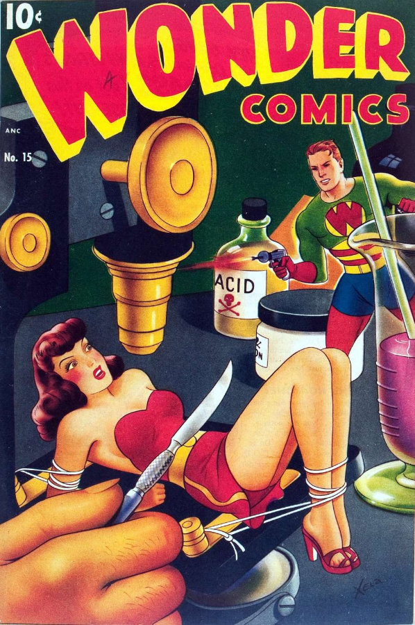 Wonder Comics #15 (Dec 1947) | Alex Schomburg (signed as Xela)